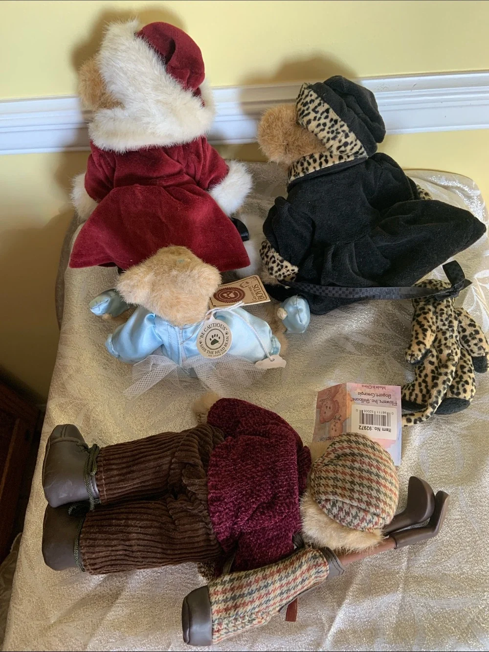 New Boyd’s Plush Teddy Bears, Except Golfer Set of 4